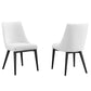 Modway Viscount Dining Side Chair Fabric Set of 2, White