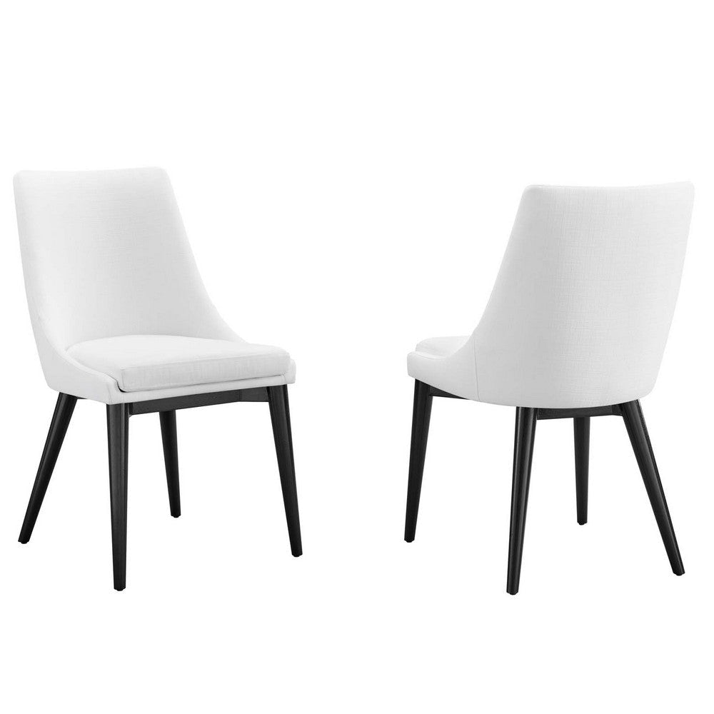 Modway Viscount Dining Side Chair Fabric Set of 2, White