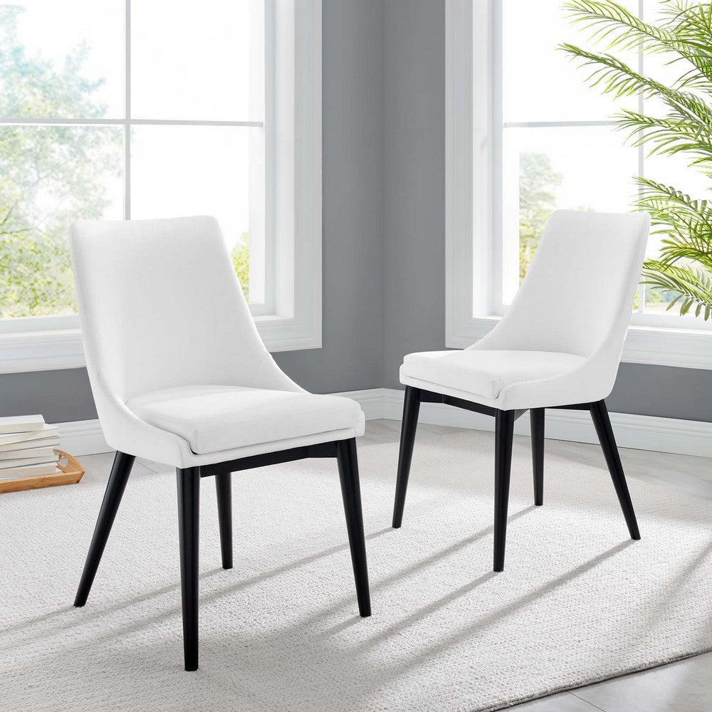 Modway Viscount Dining Side Chair Fabric Set of 2 White MDY-EEI-2745-WHI-SET