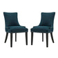 Marquis Set of 2 Fabric Dining Side Chair Azure - No Shipping Charges MDY-EEI-2746-AZU-SET