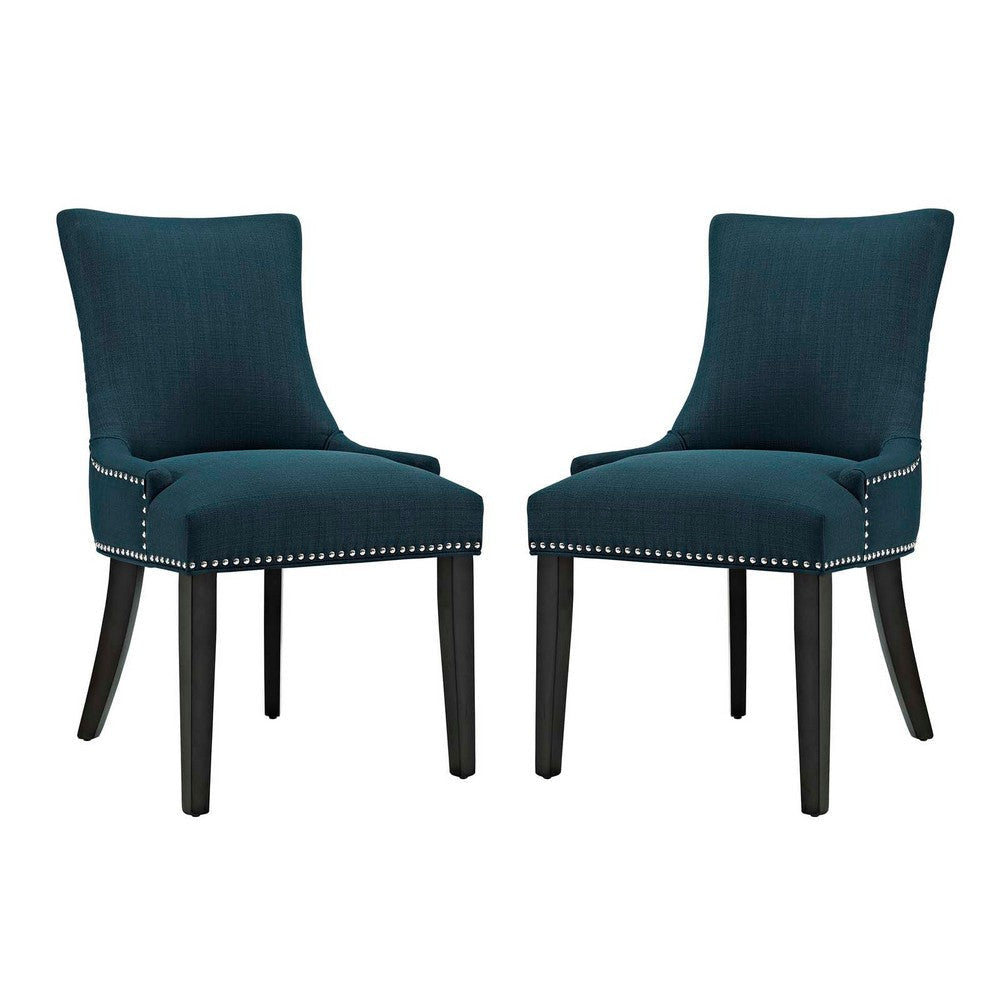 Marquis Set of 2 Fabric Dining Side Chair Azure - No Shipping Charges MDY-EEI-2746-AZU-SET