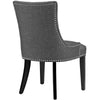 Modway Marquis Modern Upholstered Fabric Two Dining Chairs with Nailhead Trim in Gray MDY-EEI-2746-GRY-SET