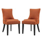 Marquis Set of 2 Fabric Dining Side Chair Orange - No Shipping Charges MDY-EEI-2746-ORA-SET