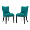 Marquis Set of 2 Fabric Dining Side Chair Teal - No Shipping Charges MDY-EEI-2746-TEA-SET