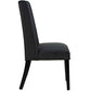 Modway Baron Modern Tall Back Wood Faux Leather Upholstered Two Dining Chairs in Black MDY-EEI-2747-BLK-SET