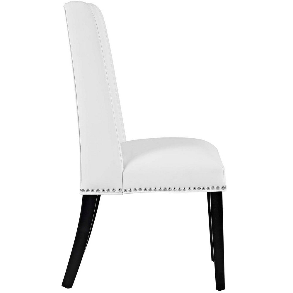 Baron Set of 2 Vinyl Dining Chair White - No Shipping Charges MDY-EEI-2747-WHI-SET