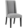 Modway Baron Modern Tall Back Wood Upholstered Fabric Two Dining Chairs in Light Gray MDY-EEI-2748-LGR-SET