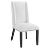 Modway Baron Modern Tall Back Wood Upholstered Fabric Two Dining Chairs in White MDY-EEI-2748-WHI-SET