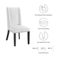 Modway Baron Modern Tall Back Wood Upholstered Fabric Two Dining Chairs in White MDY-EEI-2748-WHI-SET