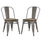 Promenade Set of 2 Dining Side Chair GunMetal - No Shipping Charges MDY-EEI-2751-GME-SET