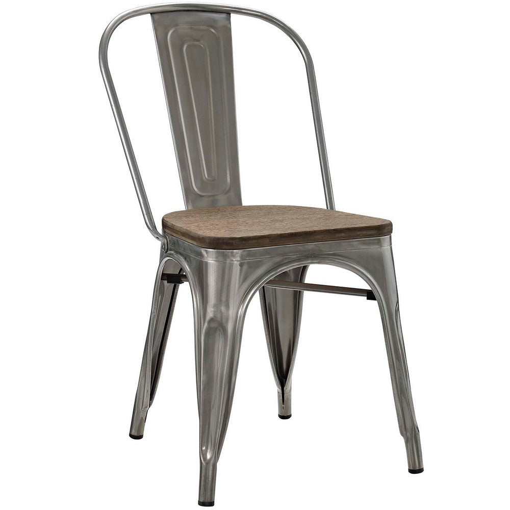 Promenade Set of 4 Dining Side Chair GunMetal - No Shipping Charges MDY-EEI-2752-GME-SET