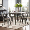 Promenade Set of 4 Dining Side Chair GunMetal - No Shipping Charges MDY-EEI-2752-GME-SET