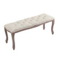 Regal Vintage French Upholstered Fabric Bench - No Shipping Charges MDY-EEI-2794-BEI