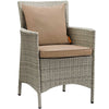 Conduit Outdoor Patio Wicker Rattan Dining Armchair - No Shipping Charges MDY-EEI-2802-LGR-MOC