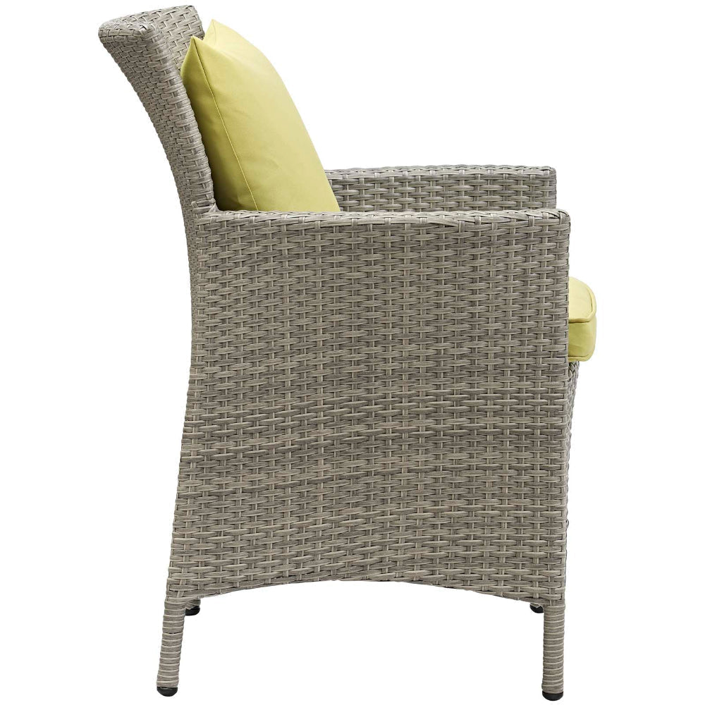 Conduit Outdoor Patio Wicker Rattan Dining Armchair - No Shipping Charges MDY-EEI-2802-LGR-BEI