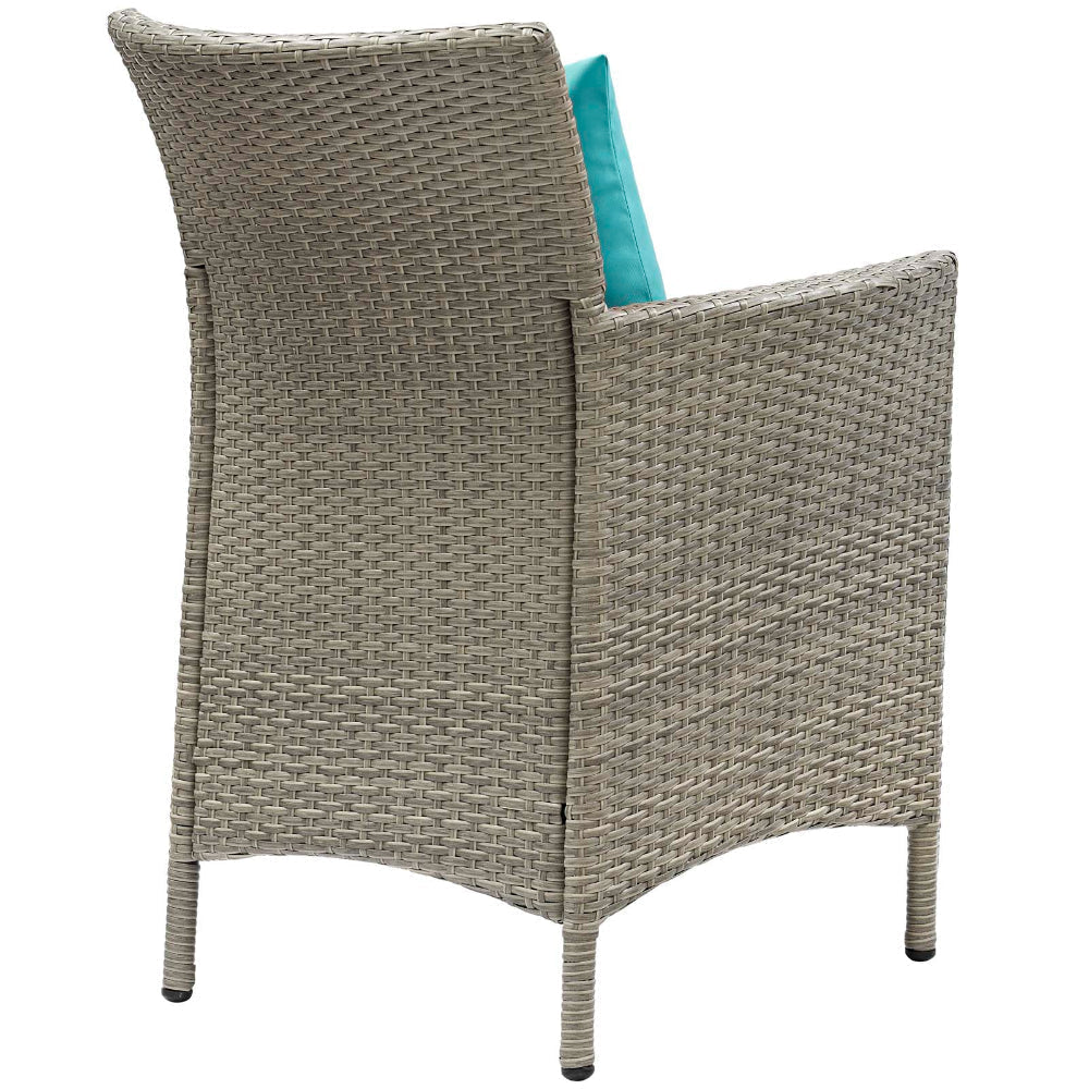 Conduit Outdoor Patio Wicker Rattan Dining Armchair - No Shipping Charges MDY-EEI-2802-LGR-BEI