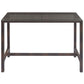 Modway Conduit Wicker Rattan Glass Outdoor Patio 51" Rectangular Dining Bar Table in Brown