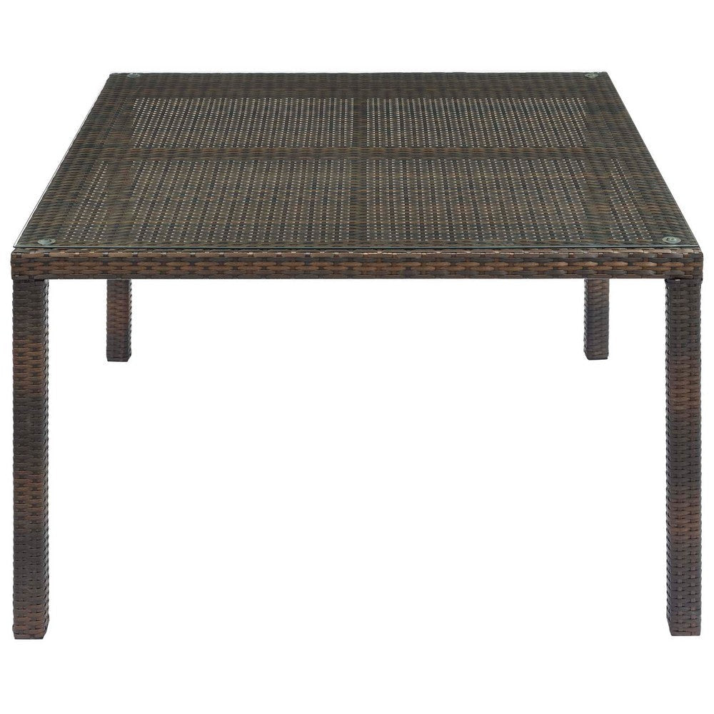 Conduit 47’ Outdoor Patio Wicker Rattan Dining Table - No Shipping Charges MDY-EEI-2805-BRN