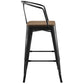 Smart Promenade Bar Stool In Black - No Shipping Charges MDY-EEI-2818-BLK