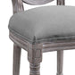 Emanate Vintage French Upholstered Fabric Dining Side Chair - No Shipping Charges MDY-EEI-2821-LGR