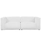 Modway Mingle Contemporary Modern 2-Piece Sectional Sofa Set in White MDY-EEI-2825-WHI