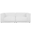 Modway Mingle Contemporary Modern 2-Piece Sectional Sofa Set in White MDY-EEI-2825-WHI