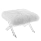 Swift Sheepskin Bench Clear White - No Shipping Charges MDY-EEI-2843-CLR-WHI