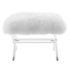 Swift Sheepskin Bench Clear White - No Shipping Charges MDY-EEI-2843-CLR-WHI