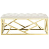 Intersperse Bench Gold Ivory - No Shipping Charges MDY-EEI-2847-GLD-IVO