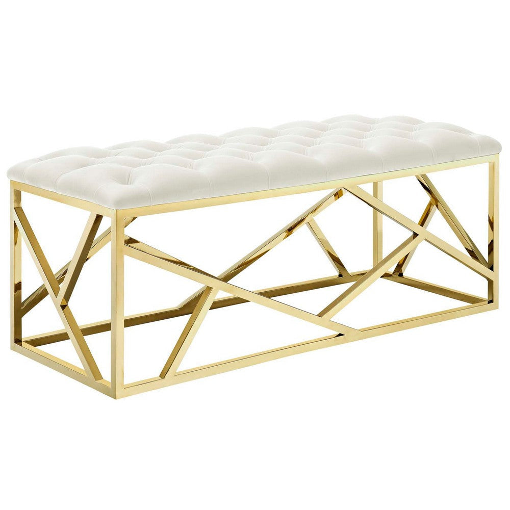 Intersperse Bench Gold Ivory - No Shipping Charges MDY-EEI-2847-GLD-IVO