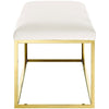 Anticipate Fabric Bench Gold Ivory - No Shipping Charges MDY-EEI-2851-GLD-IVO