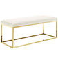 Anticipate Fabric Bench, Gold Ivory