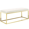 Anticipate Fabric Bench, Gold Ivory