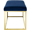 Anticipate Fabric Bench Gold Navy - No Shipping Charges MDY-EEI-2851-GLD-NAV