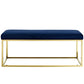 Anticipate Fabric Bench Gold Navy - No Shipping Charges MDY-EEI-2851-GLD-NAV