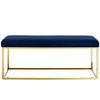 Anticipate Fabric Bench Gold Navy - No Shipping Charges MDY-EEI-2851-GLD-NAV