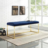 Anticipate Fabric Bench Gold Navy - No Shipping Charges MDY-EEI-2851-GLD-NAV