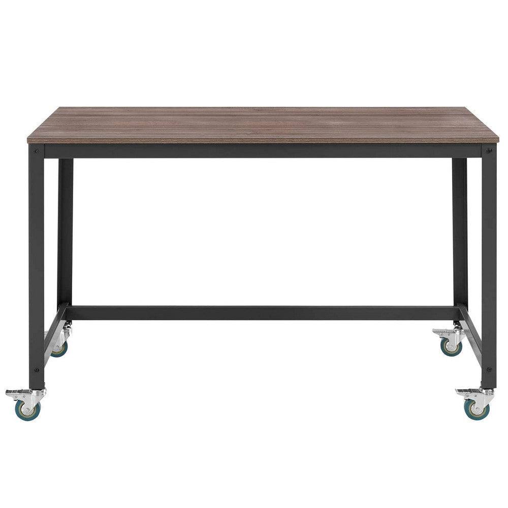 Vivify Computer Office Desk Gray Walnut - No Shipping Charges MDY-EEI-2852-GRY-WAL