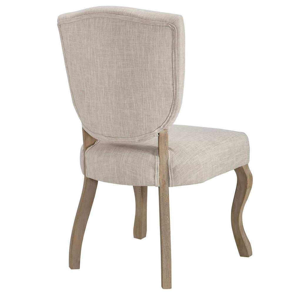 Array Vintage French Upholstered Dining Side Chair - No Shipping Charges MDY-EEI-2878-BEI