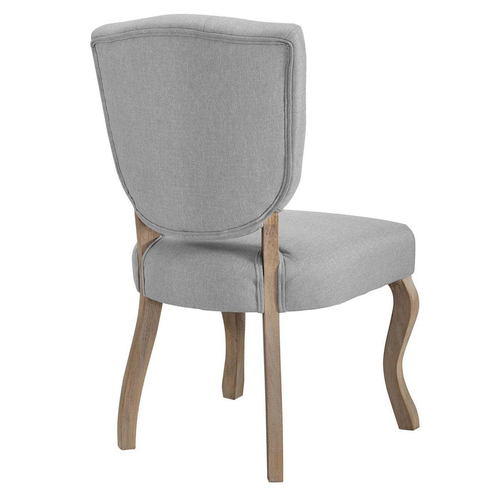 Array Vintage French Upholstered Dining Side Chair - No Shipping Charges MDY-EEI-2878-LGR