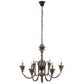 Modway Bountiful Vintage French Pendant Ceiling Light Candelabra Chandelier, Black