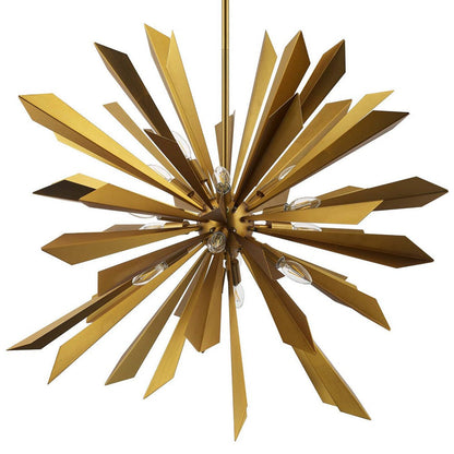 Pervade Starburst Brass Pendant Light Chandelier - No Shipping Charges MDY-EEI-2894