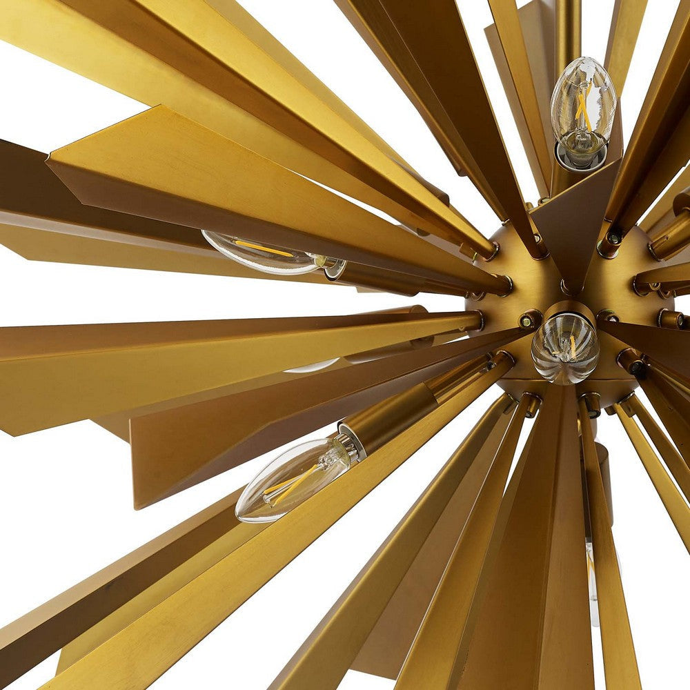 Pervade Starburst Brass Pendant Light Chandelier - No Shipping Charges MDY-EEI-2894