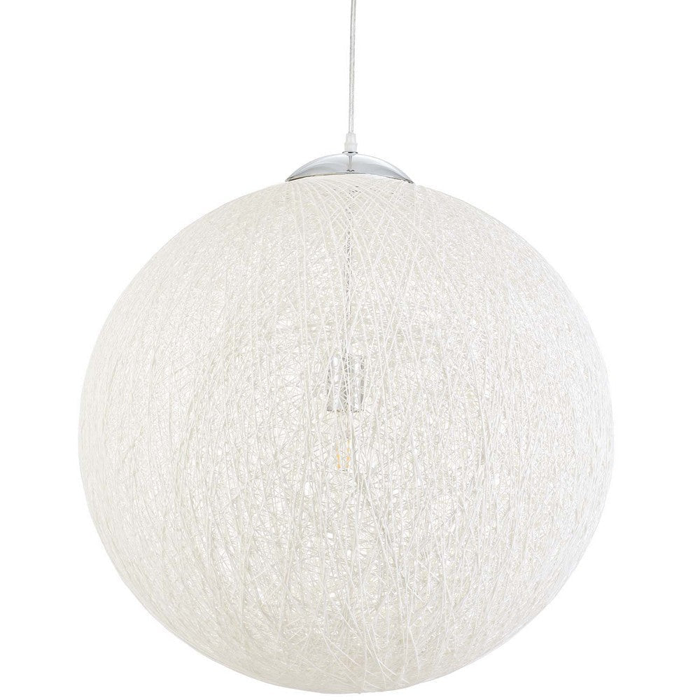 71 Inch Modern Pendant Chandelier Round Shade 60W Bulb White - No Shipping Charges MDY-EEI-2898