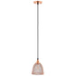 Modway Glimmer Contemporary Modern Bell Shade 7" Hanging Ceiling Light Pendant in