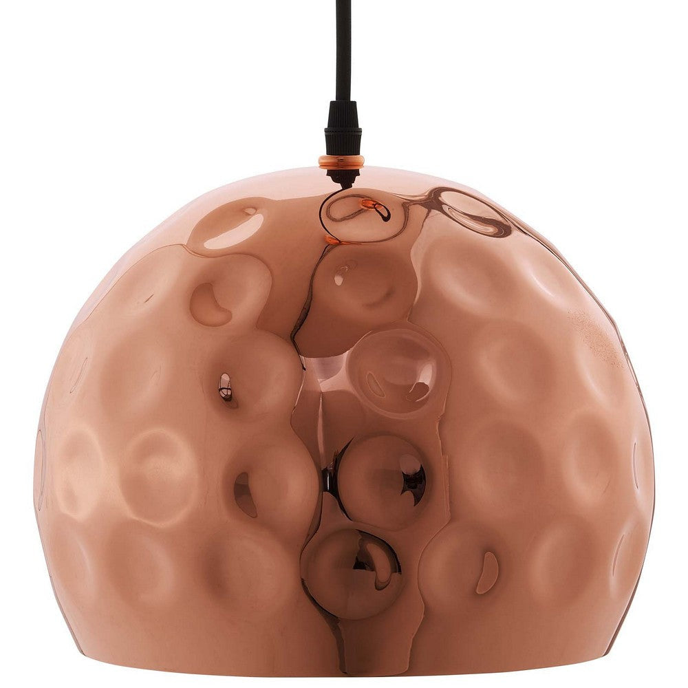 Dimple 10’ Half-Sphere Rose Gold Pendant Light - No Shipping Charges MDY-EEI-2905