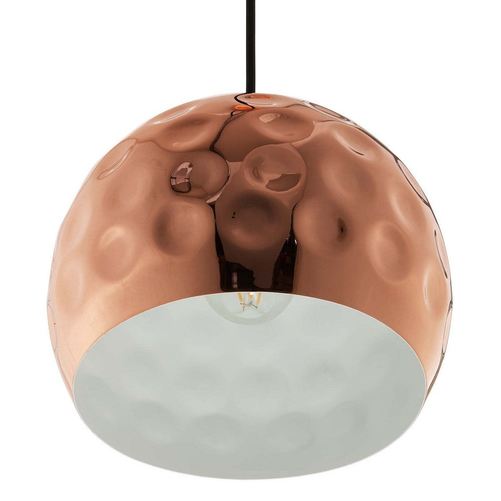 Dimple 10’ Half-Sphere Rose Gold Pendant Light - No Shipping Charges MDY-EEI-2905