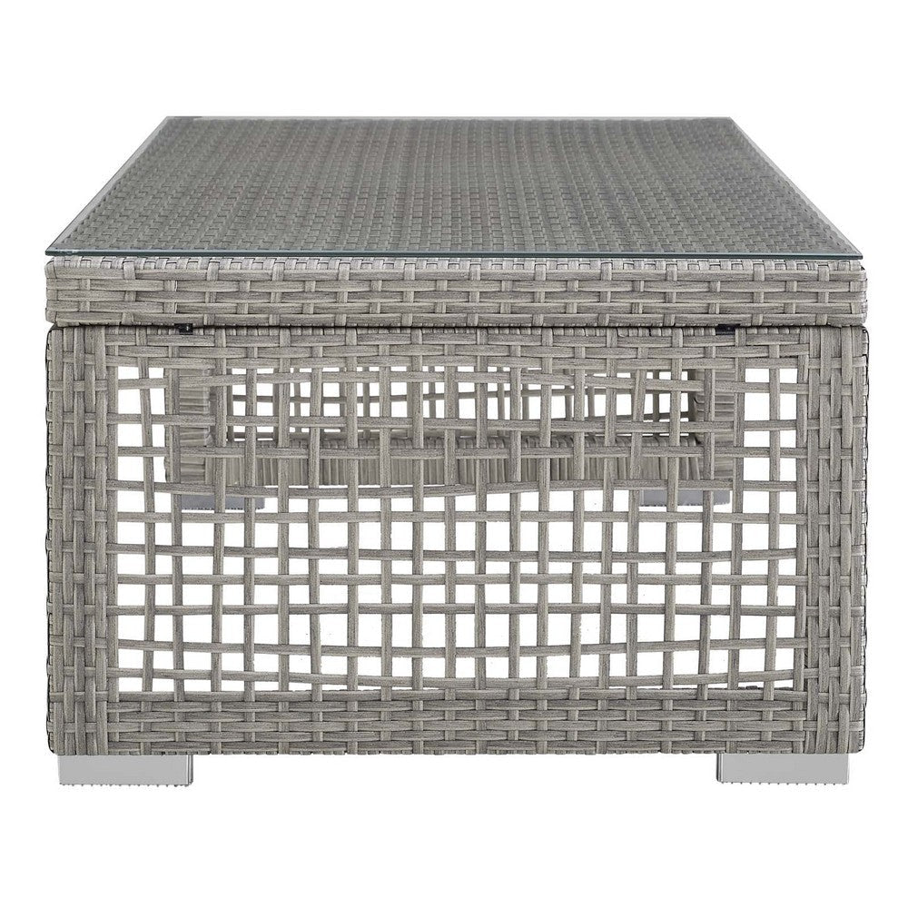 Aura Rattan Outdoor Patio Coffee Table - No Shipping Charges MDY-EEI-2919-GRY