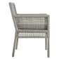 Aura Outdoor Patio Wicker Rattan Dining Armchair - No Shipping Charges MDY-EEI-2920-GRY-GRY