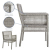 Aura Outdoor Patio Wicker Rattan Dining Armchair - No Shipping Charges MDY-EEI-2920-GRY-GRY